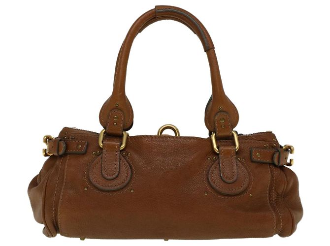 Chloé Chloe Paddington Borsa a tracolla Pelle Marrone Auth yk9237 - vista 2