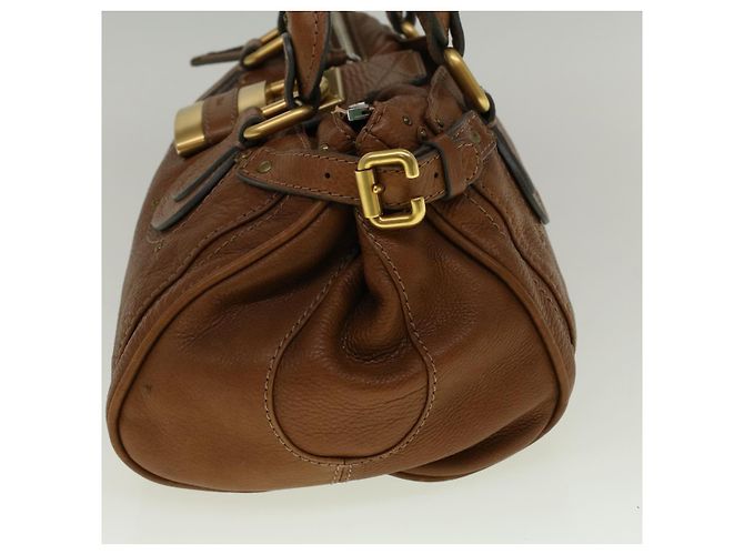 Chloé Chloe Paddington Borsa a tracolla Pelle Marrone Auth yk9237 - vista 4