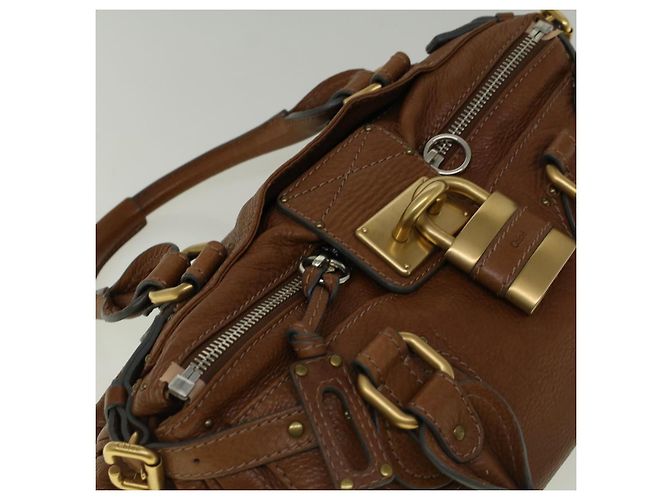 Chloé Chloe Paddington Borsa a tracolla Pelle Marrone Auth yk9237 - vista 6