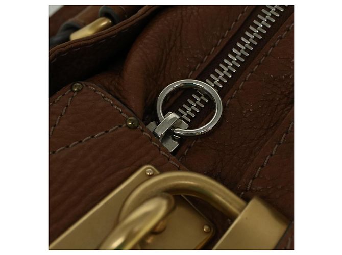Chloé Chloe Paddington Borsa a tracolla Pelle Marrone Auth yk9237 - vista 7