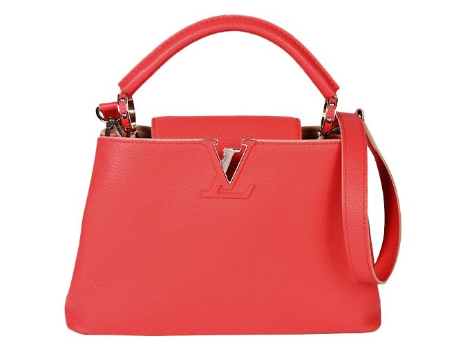 Louis Vuitton Capucines Red Leather ref.1143793 - Joli Closet