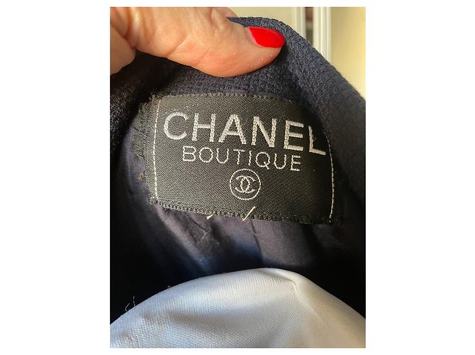 Completo gonna Chanel blu navy taglia 46 - vista 11