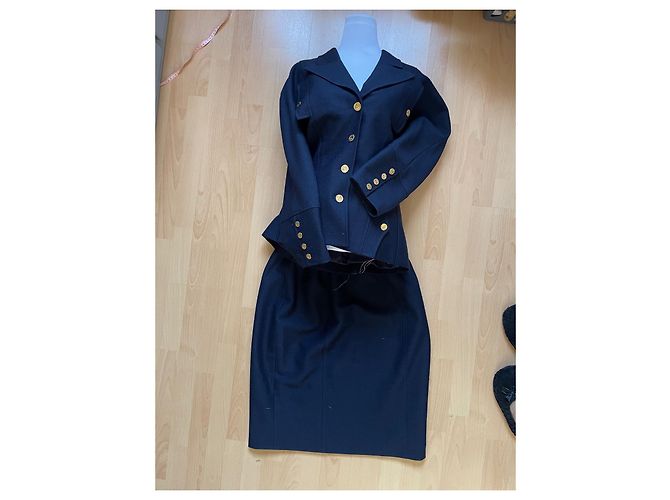 Completo gonna Chanel blu navy taglia 46 - vista 2