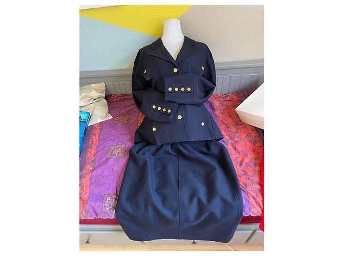 Completo gonna Chanel blu navy taglia 46 - vista 8