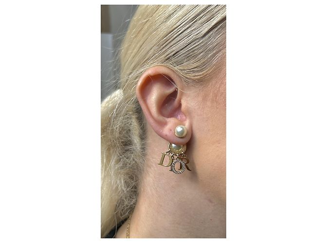 Dior Goldene Stammesohrringe Gold hardware - Ansicht 2