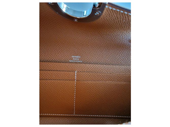 Hermès Portafoglio Borsa LINK ANCHOR CHAIN TO GO Cammello - vista 2