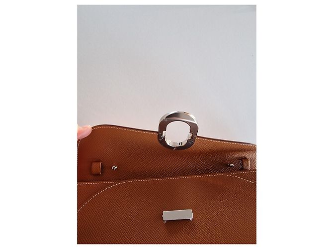 Hermès Portafoglio Borsa LINK ANCHOR CHAIN TO GO Cammello - vista 3
