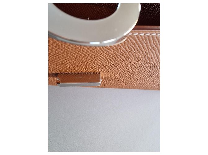 Hermès Portafoglio Borsa LINK ANCHOR CHAIN TO GO Cammello - vista 4