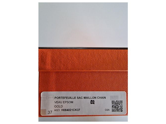 Hermès Portafoglio Borsa LINK ANCHOR CHAIN TO GO Cammello - vista 7