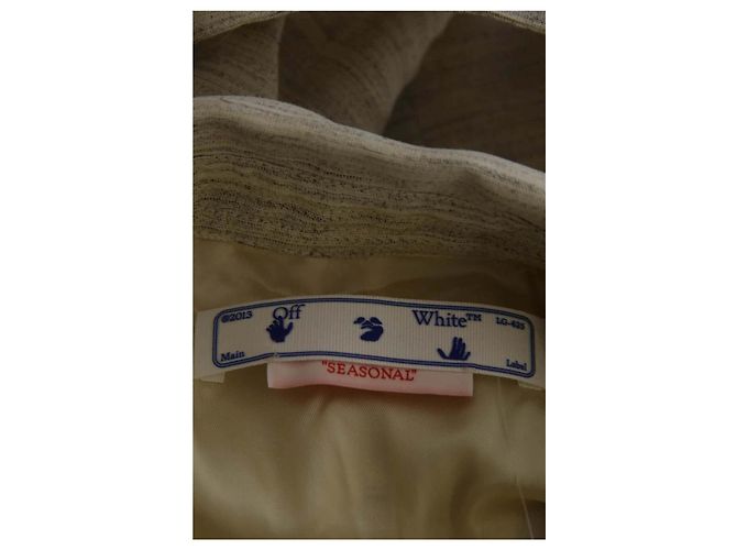 Off White Cotton jacket Beige - view 5