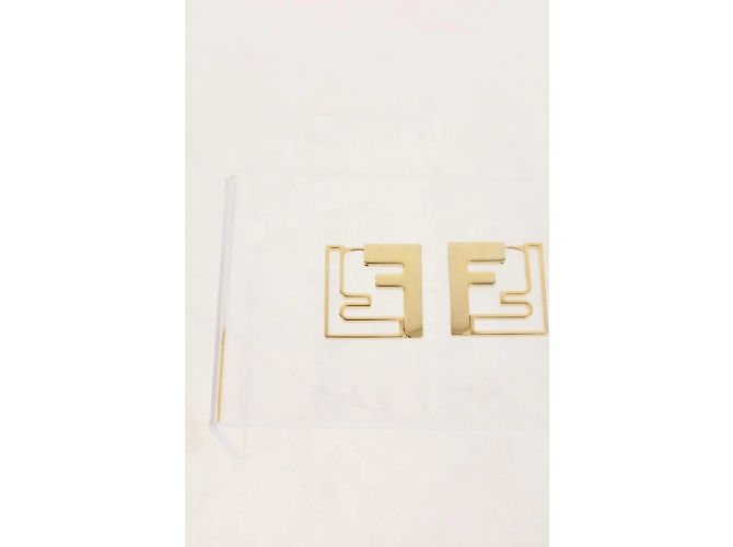 Fendi Goldene Ohrringe - Ansicht 2