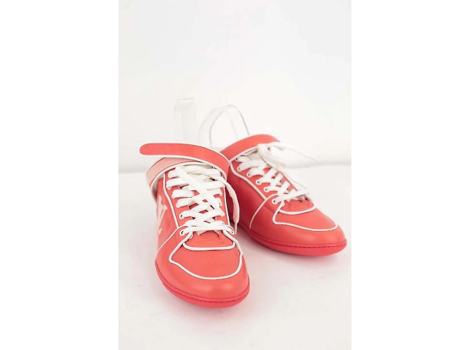 Louis Vuitton Scarpe da ginnastica in pelle Rosso - vista 3