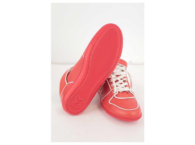 Louis Vuitton Scarpe da ginnastica in pelle Rosso - vista 6