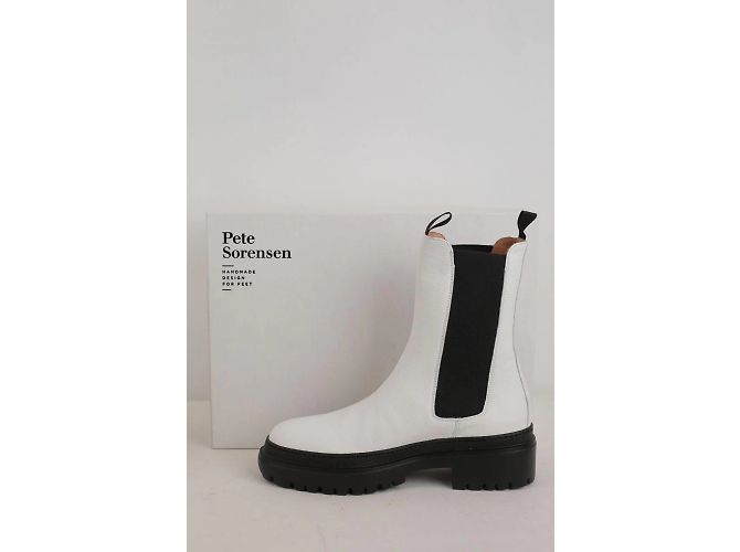 Autre Marque Pete Sorensen White Leather Ankle Boots - view 5