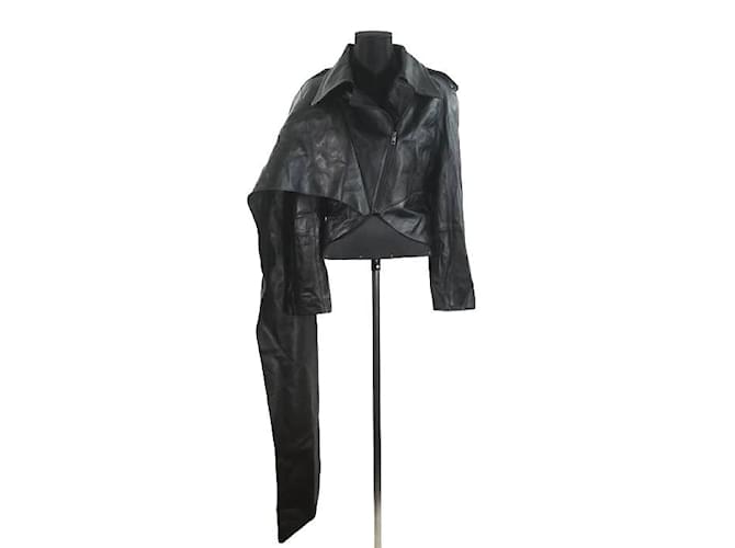 Thierry Mugler Leather jacket Black ref 1147372 Joli Closet