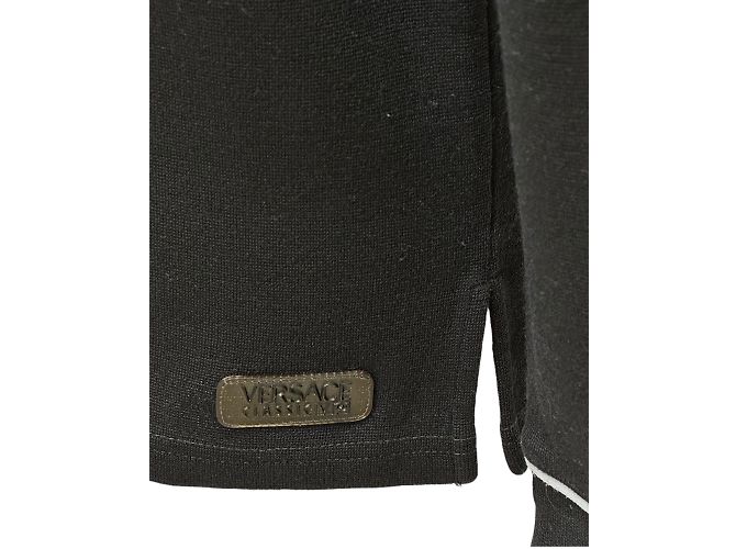Versace Suéter de Algodón Negro Cuello en V M - vista 5
