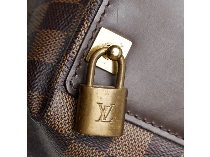 Borsa da viaggio marrone Louis Vuitton Damier Ebene Greenwich PM - vista 10