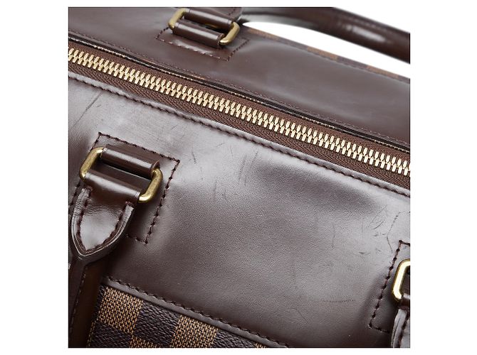Borsa da viaggio marrone Louis Vuitton Damier Ebene Greenwich PM - vista 12