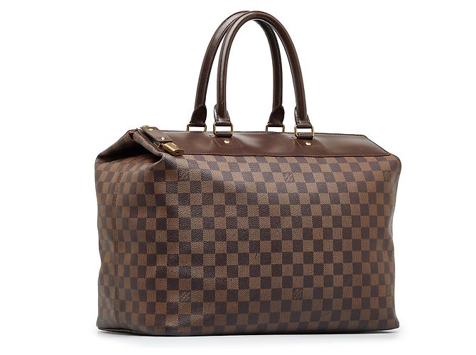 Borsa da viaggio marrone Louis Vuitton Damier Ebene Greenwich PM - vista 2