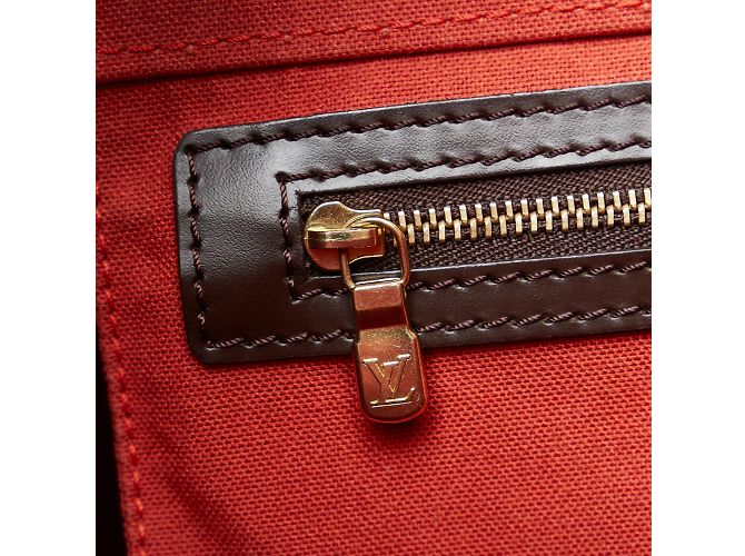 Borsa da viaggio marrone Louis Vuitton Damier Ebene Greenwich PM - vista 8