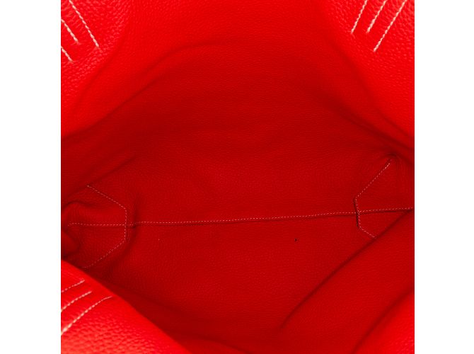 Double sens Hermès Rosso Hermes Clemence foderato Sens 36 Tote bag - vista 6