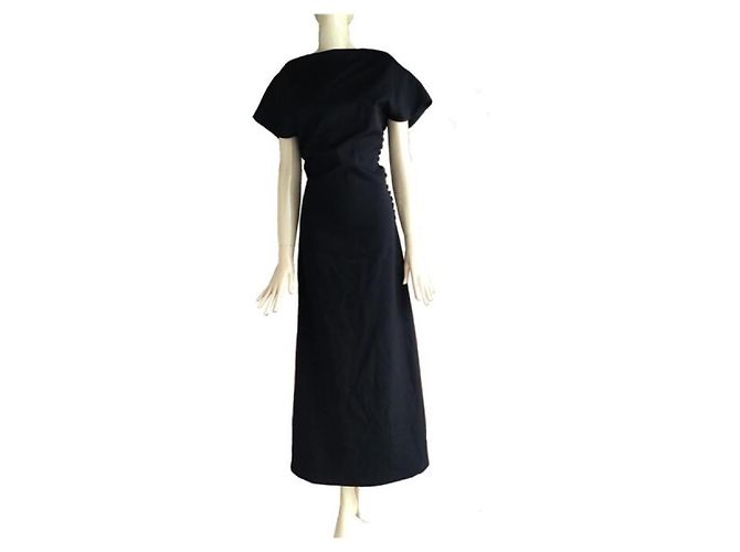 Yohji Yamamoto Kleider Schwarz - Ansicht 10