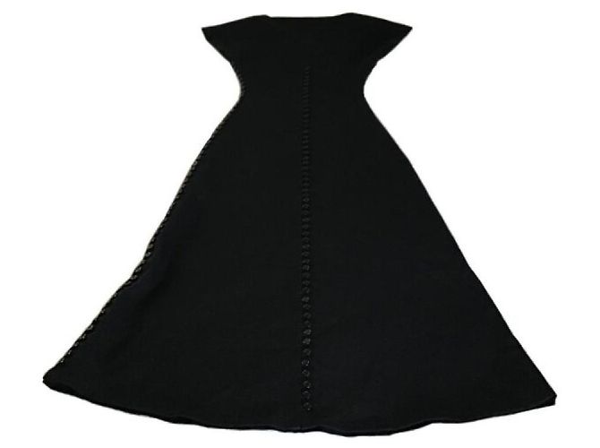Yohji Yamamoto Kleider Schwarz - Ansicht 4