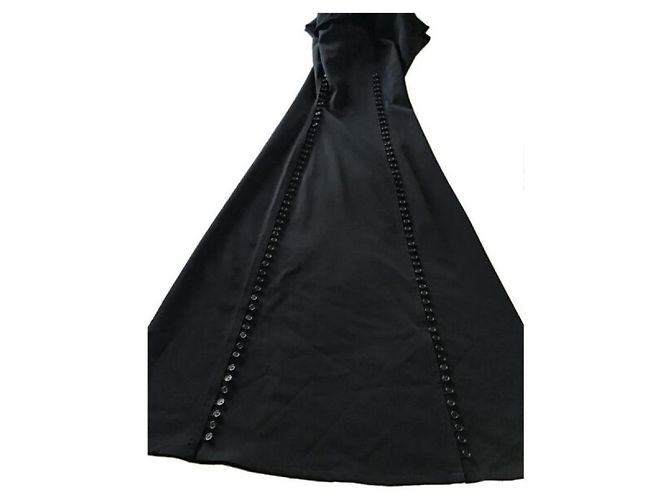 Yohji Yamamoto Kleider Schwarz - Ansicht 5