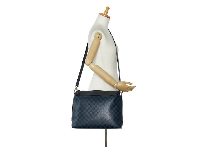 Borsa a tracolla Louis Vuitton Damier Cobalt Greenwich Messenger blu - vista 16