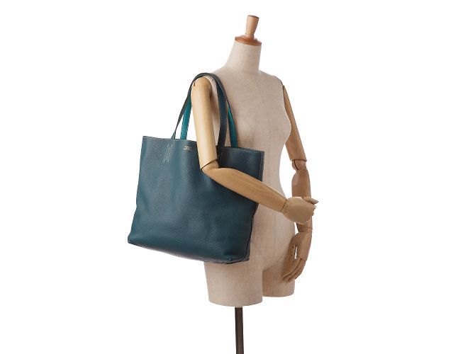 Double sens Hermès Blu Hermes Foderato reversibile Sens 45 Tote bag - vista 9