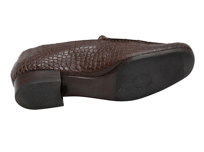 Mocassini Luciano Barbera Coccodrillo Marrone Taglia 37 - vista 5