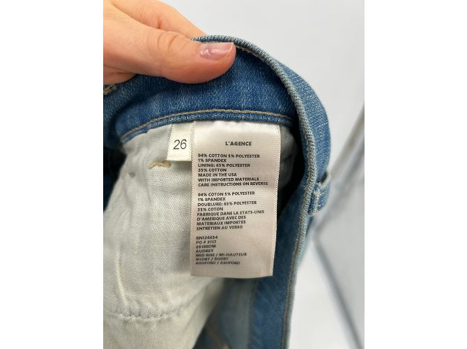 L'Agence shorts T.US 26 Algodão Azul - vista 3