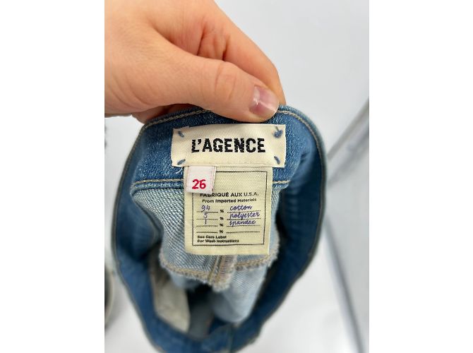 L'Agence shorts T.US 26 Algodão Azul - vista 4