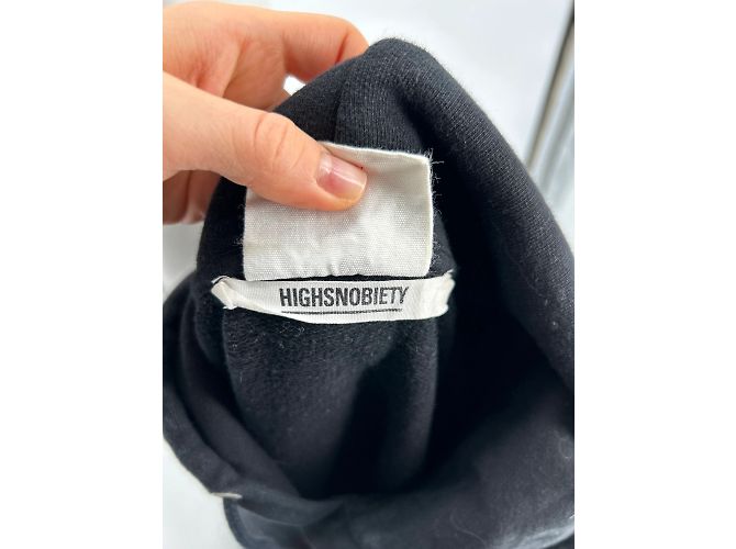 Autre Marque Unsignierte Strickwaren T.International S aus Baumwolle Schwarz - Ansicht 6