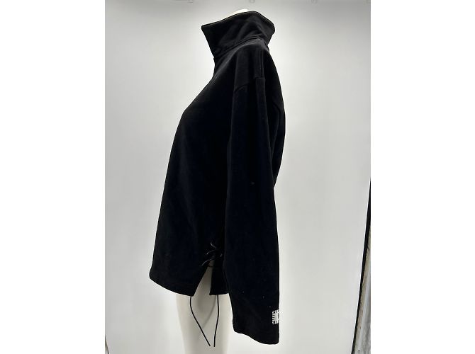 Autre Marque Nicht Signiert / Unsignierte Strickwaren T.International M Baumwolle Schwarz - Ansicht 3