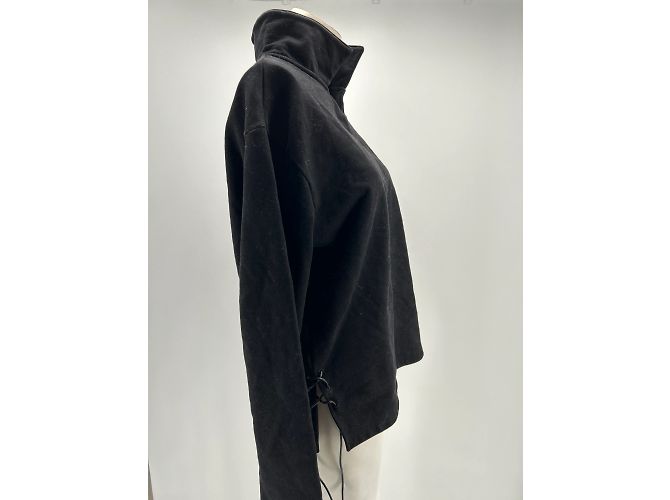Autre Marque Nicht Signiert / Unsignierte Strickwaren T.International M Baumwolle Schwarz - Ansicht 4