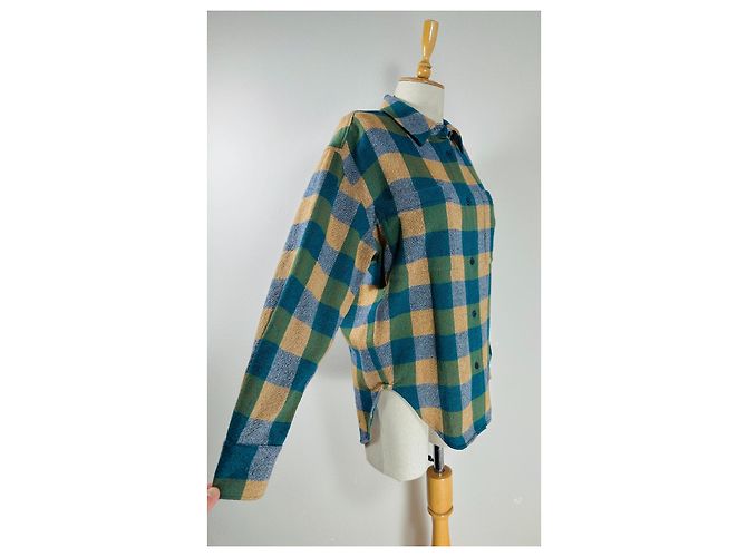 Essentiel Antwerp Hemd aus Wolle mit Gingham-Muster Mehrfarben - Ansicht 2