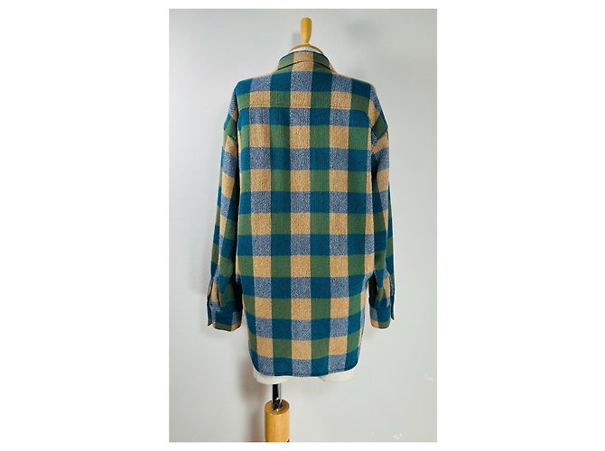Essentiel Antwerp Hemd aus Wolle mit Gingham-Muster Mehrfarben - Ansicht 3
