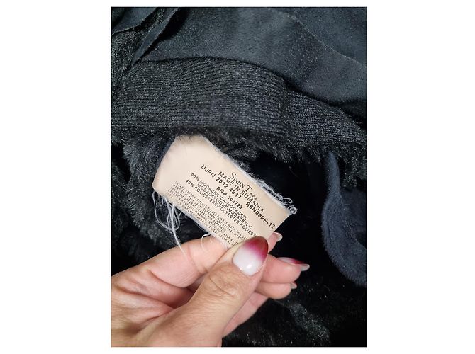 Armani Jeans Jacke aus Kunstschafsfell Schwarz - Ansicht 3