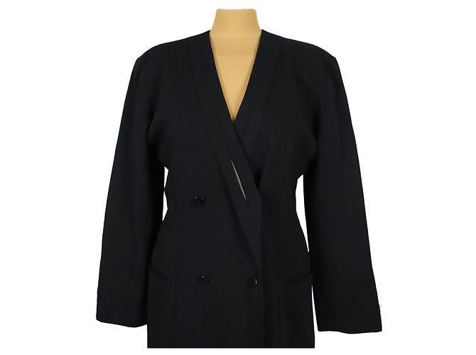 Marc Cain Black Wool Jacket M - view 7