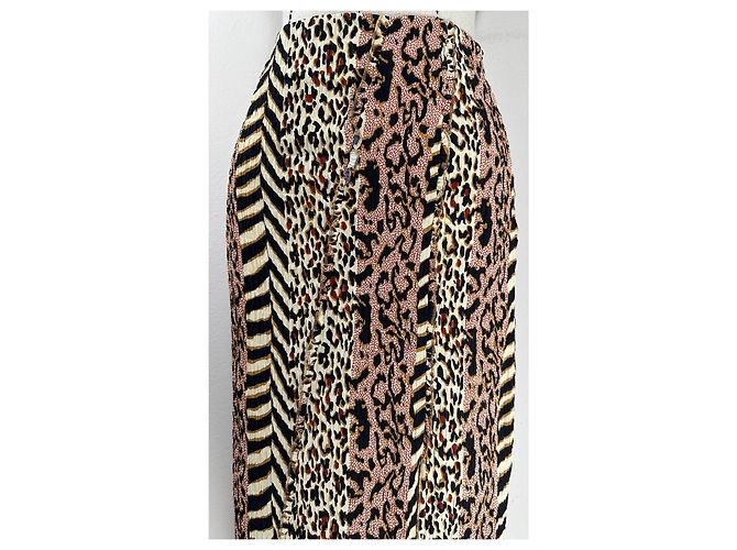 Falda Nanushka con Estampado Animal de Viscosa Multicolor - vista 2