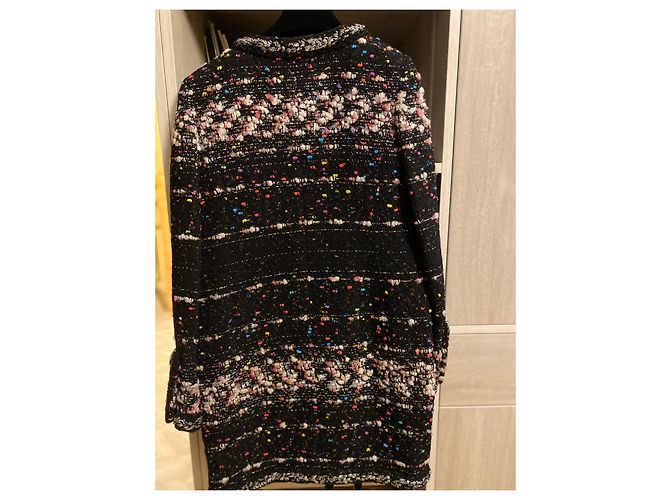 Chanel Supermarket Collection Tweed Jacke Schwarz Bunt - Ansicht 3