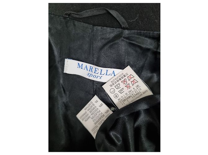 Abrigo Marella Negro de Poliéster - vista 2