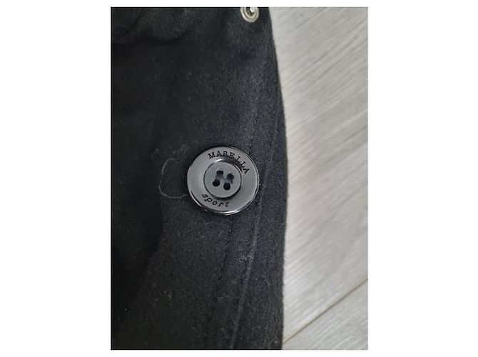 Abrigo Marella Negro de Poliéster - vista 6