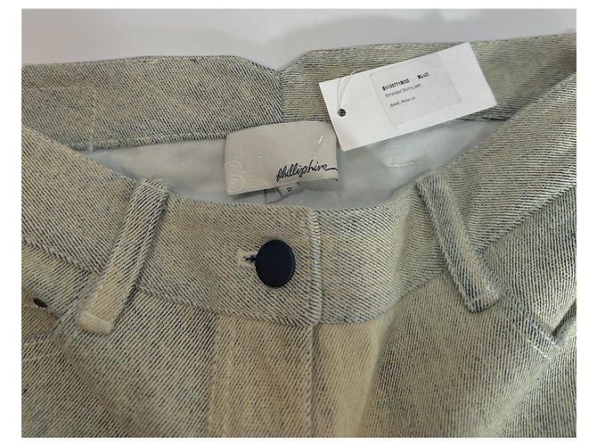 Vaqueros Pitillo Desgarrados 3.1 Phillip Lim Azul Algodón - vista 3