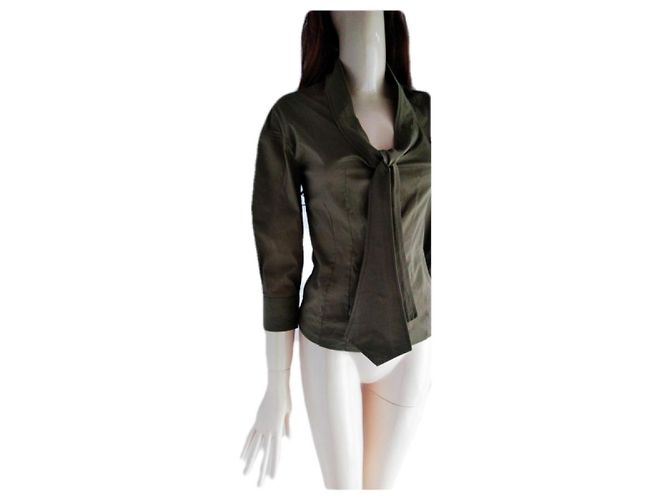 Yves Saint Laurent Tops Caqui - vista 3