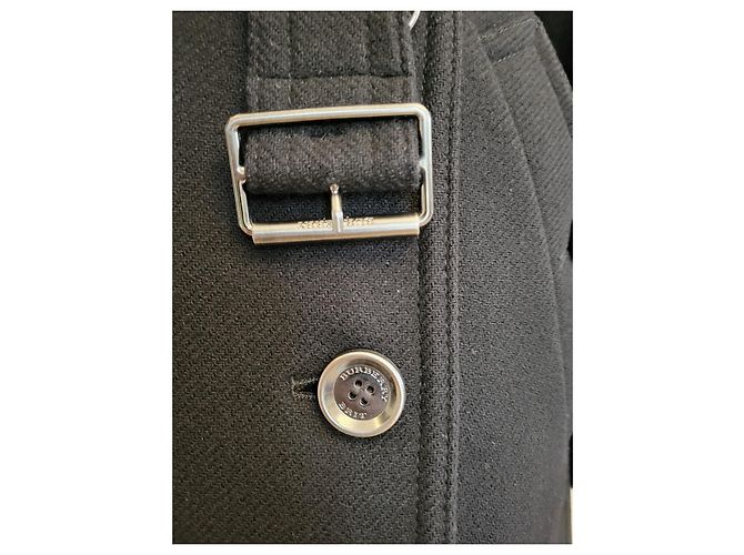 Gabardina Burberry Brit de lana negra Negro - vista 5