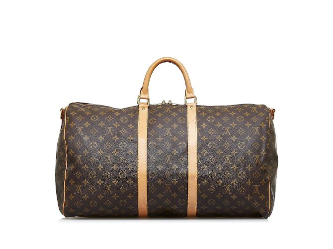 LOUIS VUITTON Sacs de voyage Keepall Marron - vue 3