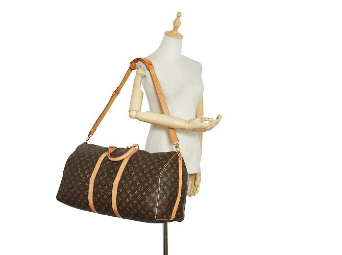 LOUIS VUITTON Sacs de voyage Keepall Marron - vue 9