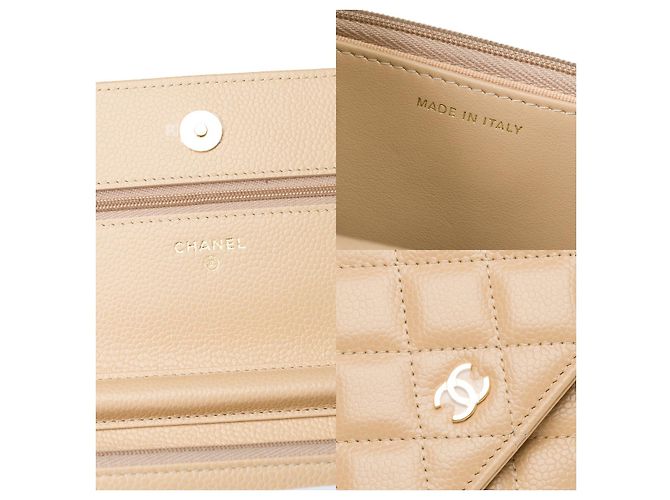Sac CHANEL Wallet on Chain en Cuir Beige - 101576 - vue 7